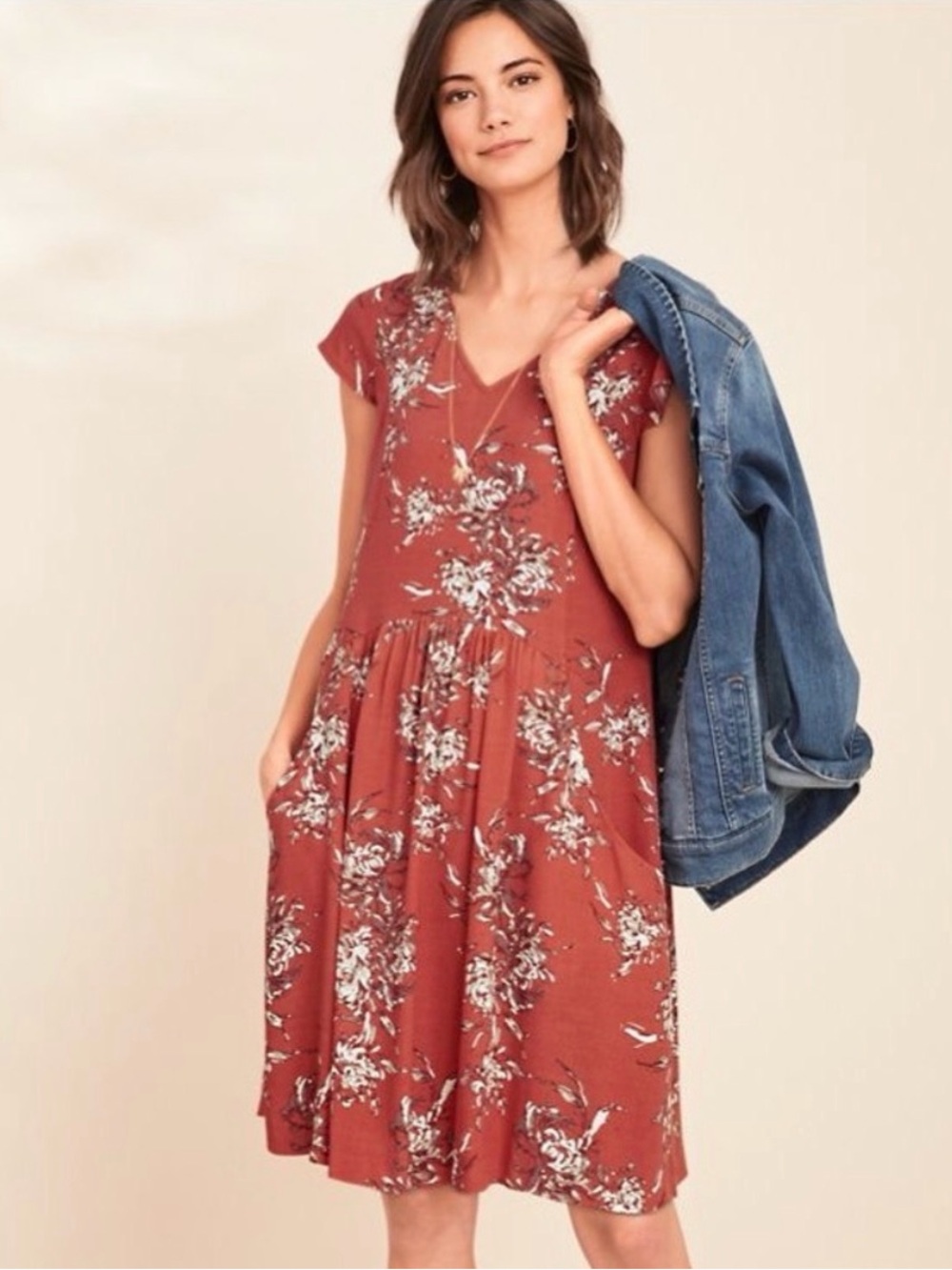 Garnet Hill Summer Day Dress
Women 12 EUC Floral Lined Short Sleeve Pockets